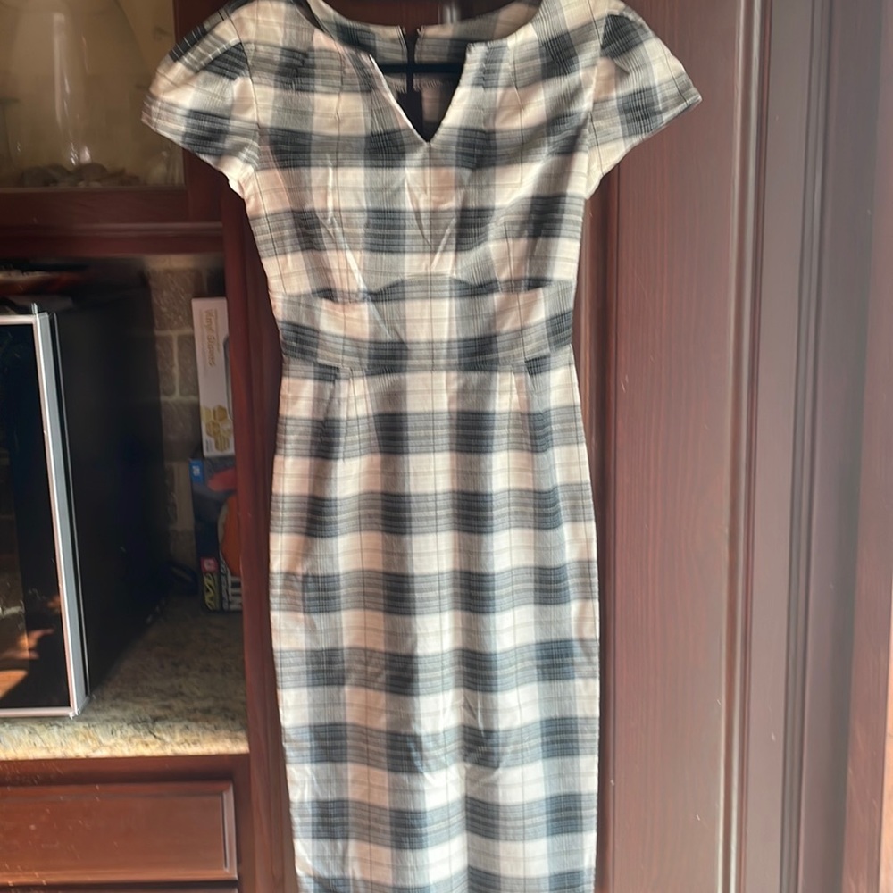 Stop Staring checker print dress size small.